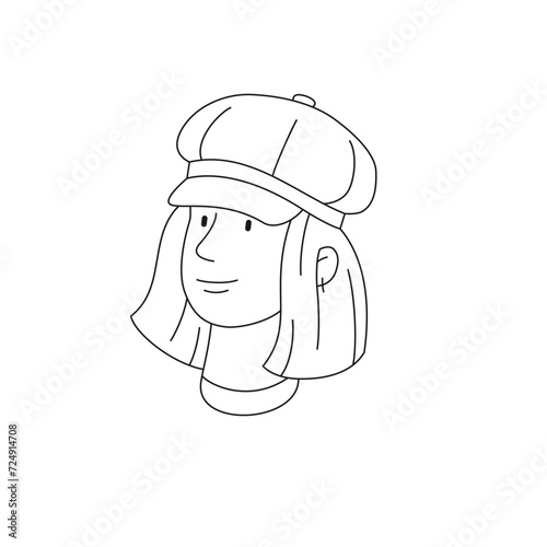 Young Woman With Peaked Cap