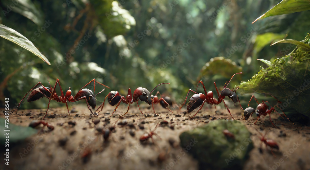 Ants in a vast jungle