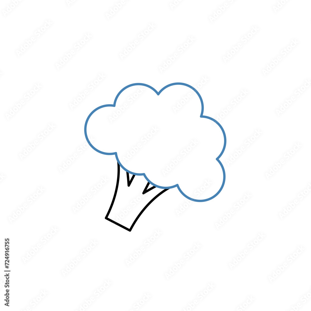 broccoli concept line icon. Simple element illustration. broccoli concept outline symbol design. broccoli concept line icon. Simple element illustration. broccoli concept outline symbol design.