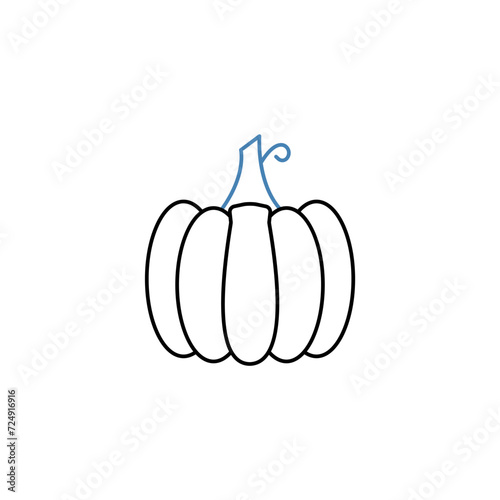 pumpkin concept line icon. Simple element illustration. pumpkin concept outline symbol design.
