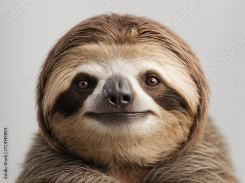 Sloth on Ivory Canvas