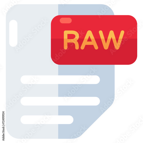 Creative design icon of raw file
