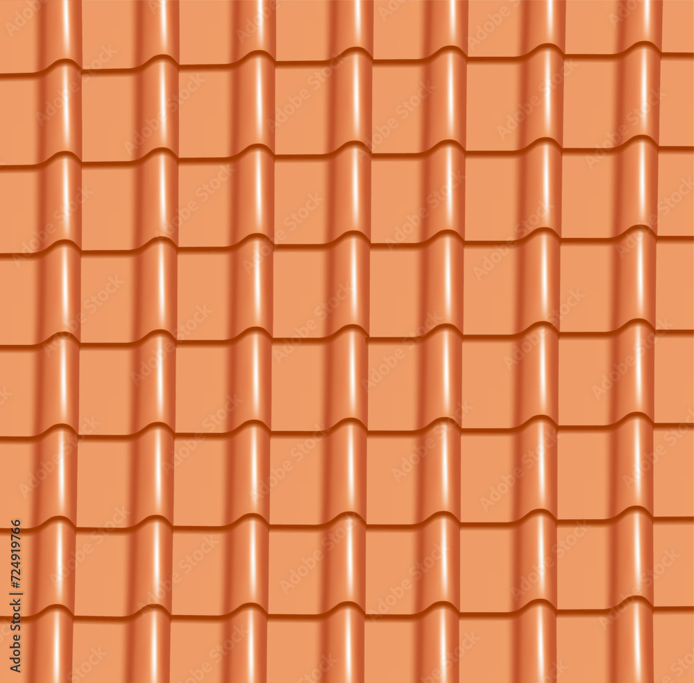 vector image of old red tiled roof. tiles roof background. vector image of old red tiled roof. tiles roof background.