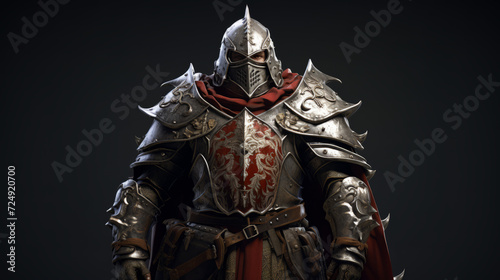 Middle age knight in armour