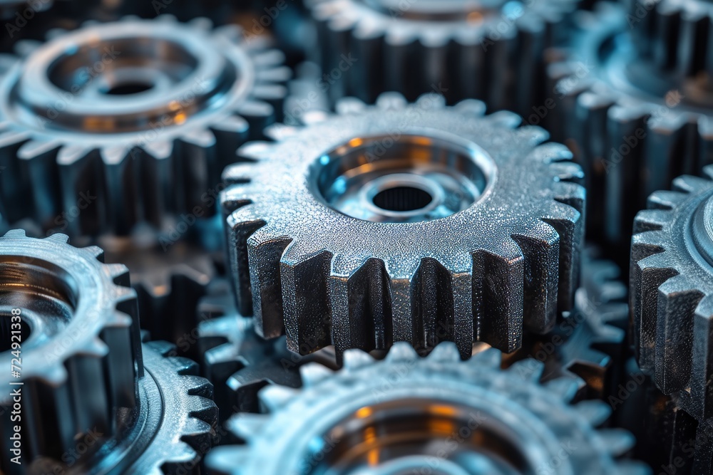 Intricate Dance of Gears and Cogs in Industrial Symphony Intricate Dance of Gears and Cogs in Industrial Symphony