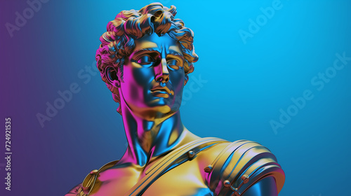3D Pop Art Skulptur Philosoph Statue Krieger Inspiration Alt Griechisch Kunst
