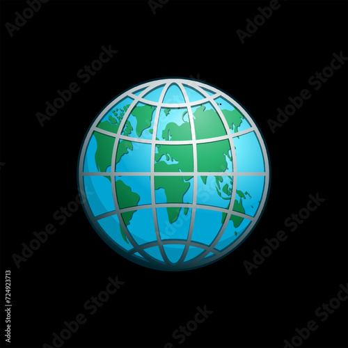 world map icons. globe icon design. earth globe symbol website. vector illustration of a globe of the world. worldwide icon isolated design conceptual.