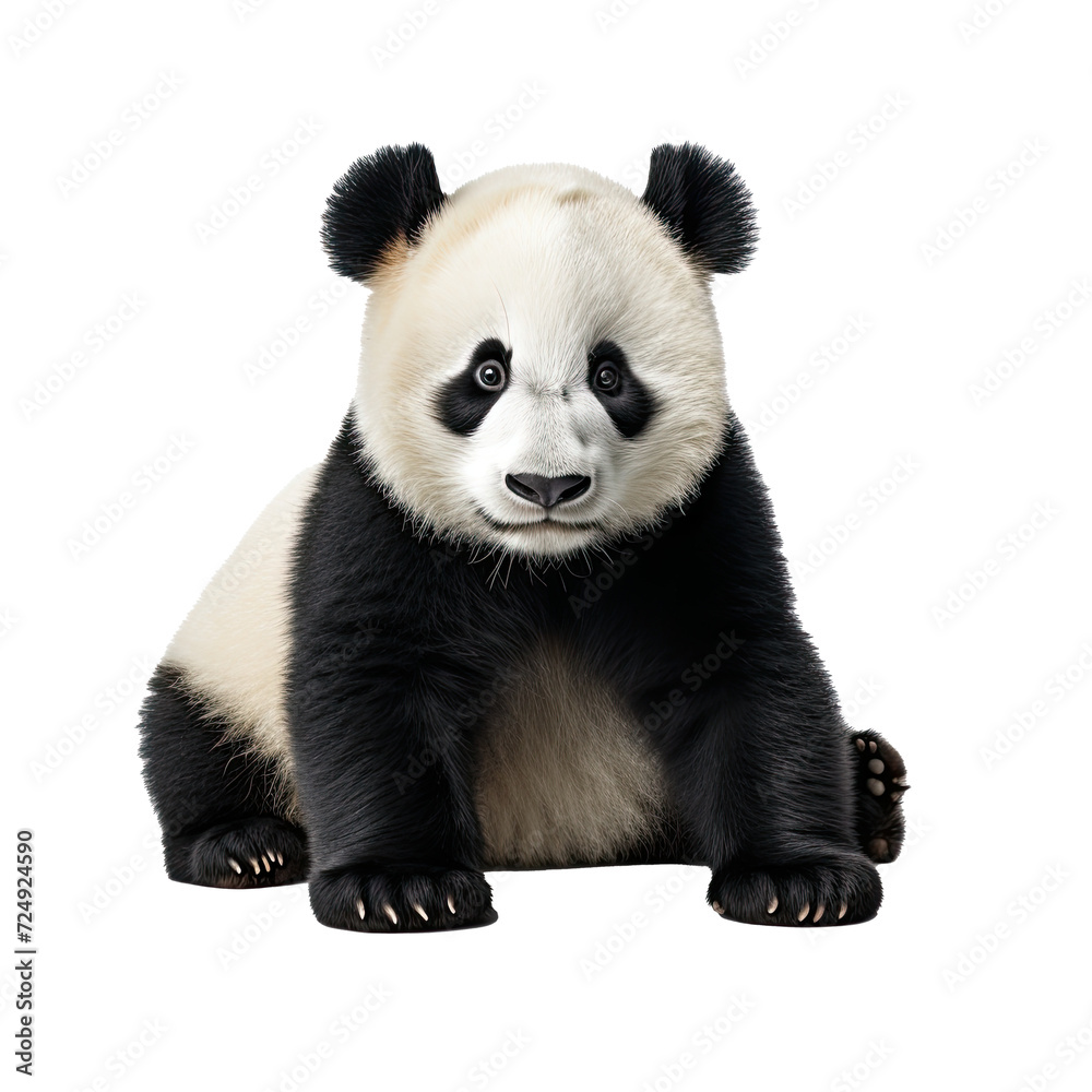Panda on white or transparent background Panda on white or transparent background