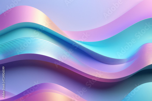 Colourful abstract wave background, AI generated