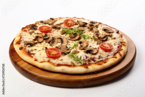 Pizza with mushrooms