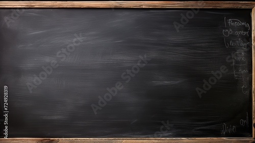 Blank chalkboard with wooden frame. You can add text