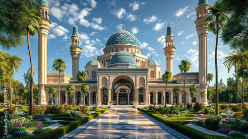 Holy Hagia Sophia Grand Mosque full panorama, Istanbul, Turkey