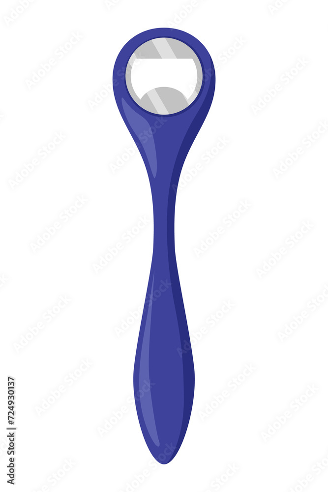 Bottle opener. cartoon icon. Tool for open isolated on white background. Flat style sign Bottle opener. cartoon icon. Tool for open isolated on white background. Flat style sign