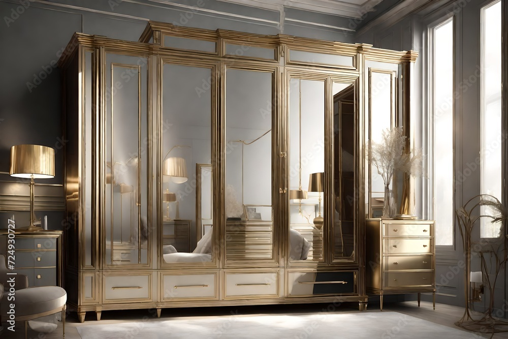 Vintage Hollywood Glam Master Bedroom Wardrobe, Vray Style ...