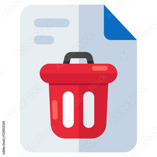Modern design icon of delete file available for instant download 