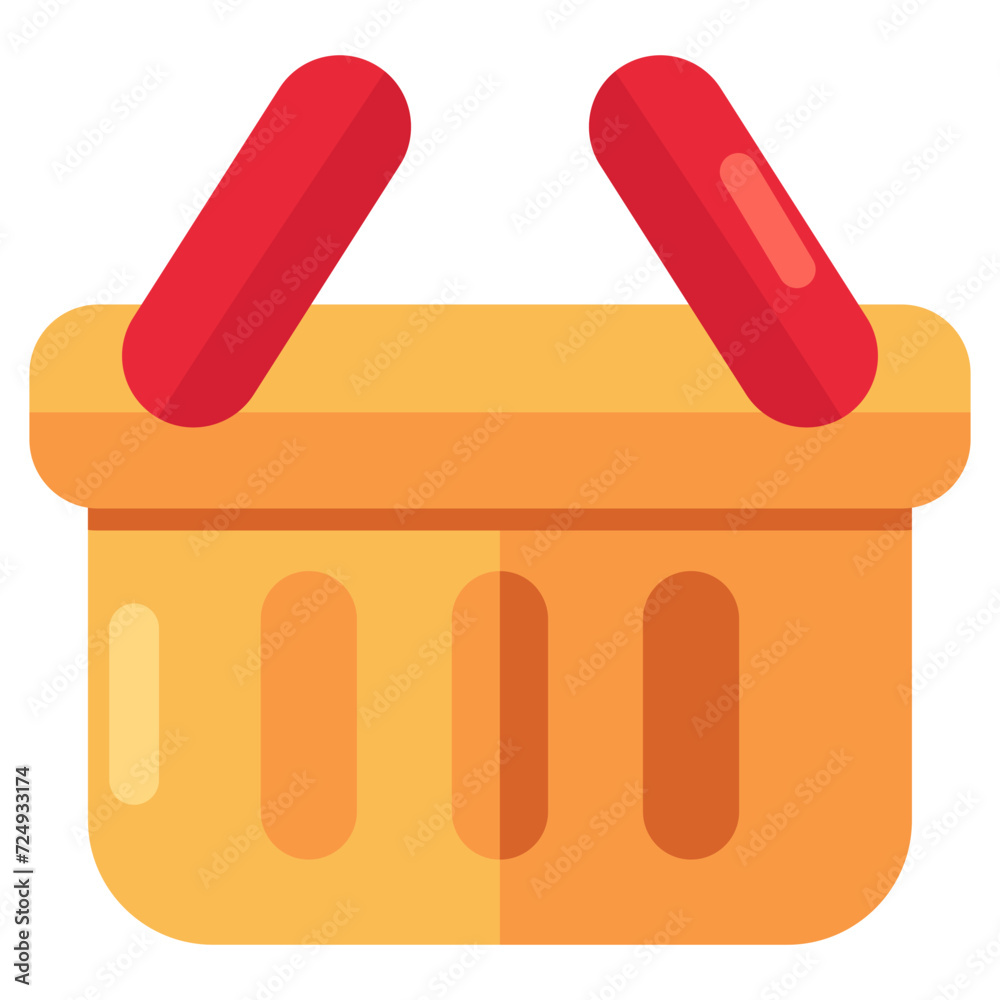 Trendy vector design of shopping basket Trendy vector design of shopping basket