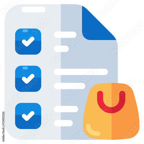 Perfect design icon of shopping list