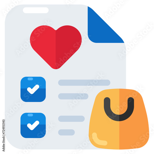 Perfect design icon of shopping list