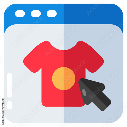 Modern design icon of online shopping