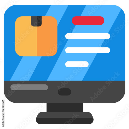 An icon design of online parcel