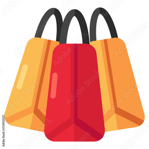Trendy vector design of shopping bags