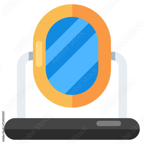 Modern design icon of pedestal mirror 