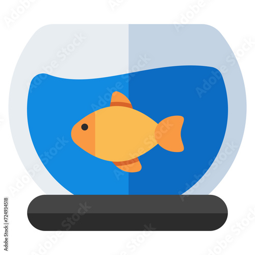 A beautiful design icon of aquarium