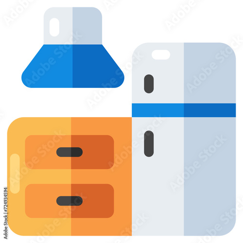 Modern design icon of kitchen