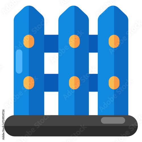 An editable design icon of fence railing 