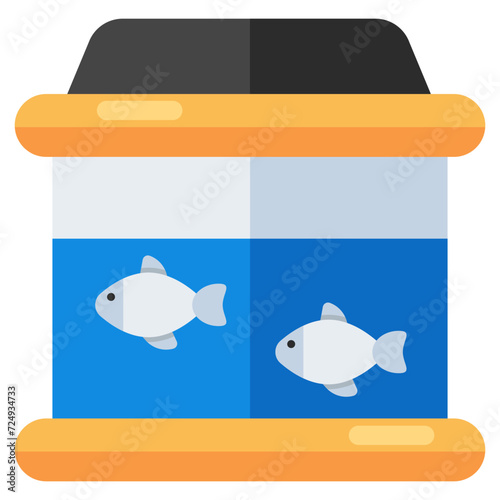 A beautiful design icon of aquarium