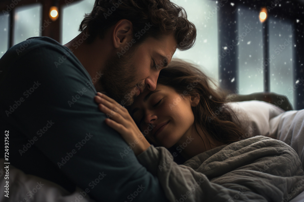 AI generated photo of happy beautiful charming couple enjoying time together AI generated photo of happy beautiful charming couple enjoying time together