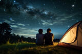 People on camping conceptual AI generation picture image