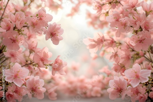Light pink cherry blossom background