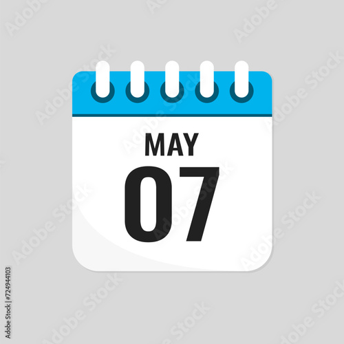 Icon page calendar day - 7 May