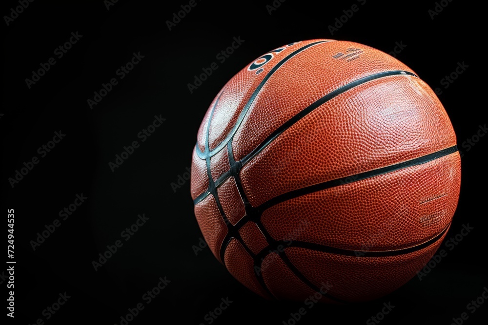 Basketball isolated on a black background