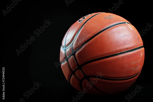 Basketball isolated on a black background photo