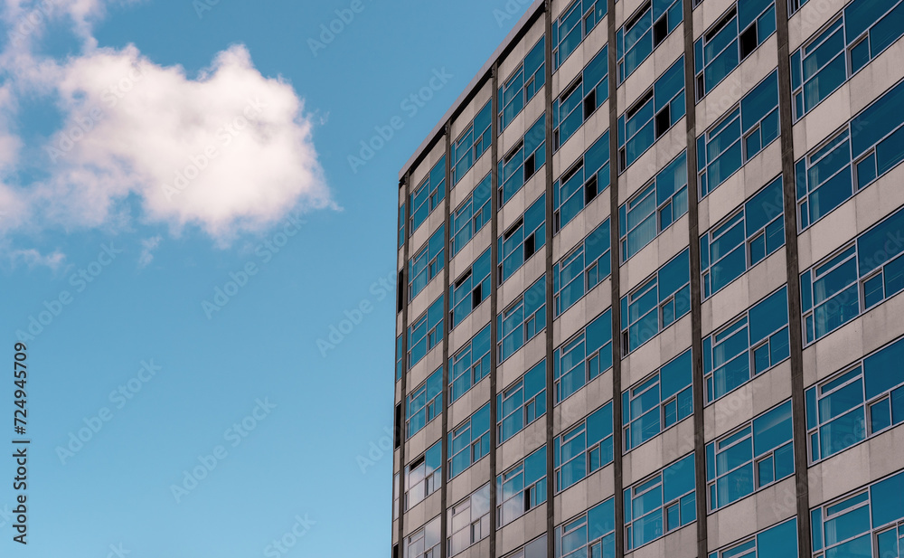 Office building exterior and the blue sky Office building exterior and the blue sky