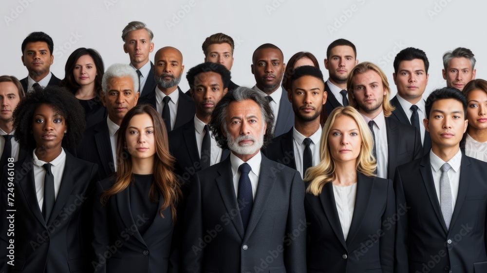 A group of people of different ethnicities wearing suits and ties A group of people of different ethnicities wearing suits and ties