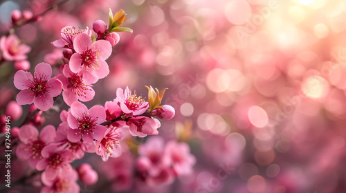 Pink blossom spring tree © Mujahid