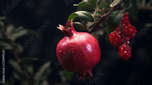Pomegranate Punica granatum pomegranate png transparent background Pro PNG,,
Photo a bunch of red apples are hanging from a tree with rain drops on them.

 photo