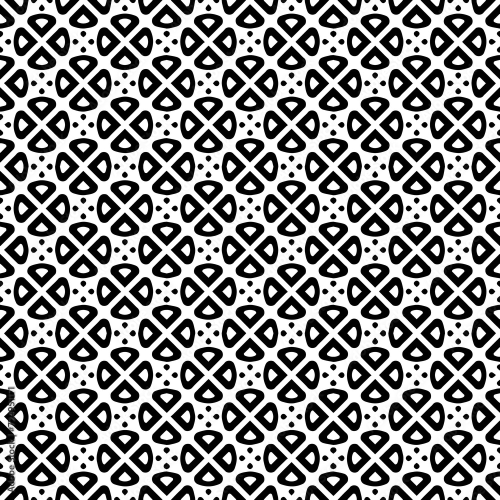 Black seamless abstract pattern. Overlay for background and backdrop. Ornamental design. PNG graphic illustration with transparent background.