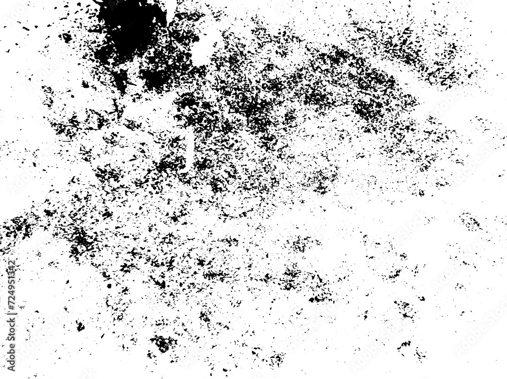 Fototapeta premium Rustic grunge texture with grain and stains. Abstract noise background. PNG graphic illustration with transparent background.