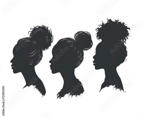 Woman silhouette profile diversity