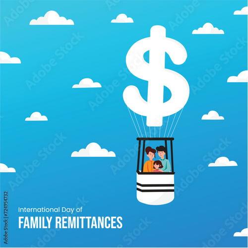 International Day of Family Remittances, banner, poster, social media post, vector illustration, awareness, observance, Jun 16, humanity, equality, diversity, inclusion