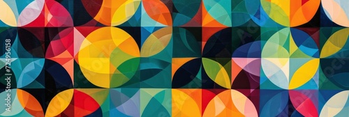 Geometric Patterns Infused with Vibrant Colors