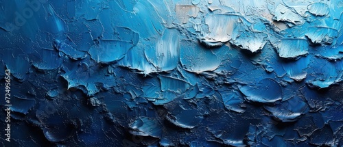 A Blue Ocean Wave, The Calmness of the Sea Foam, The Deep Blue Ocean's Depth, The Artistic Beauty of a Painted Ocean Scene.