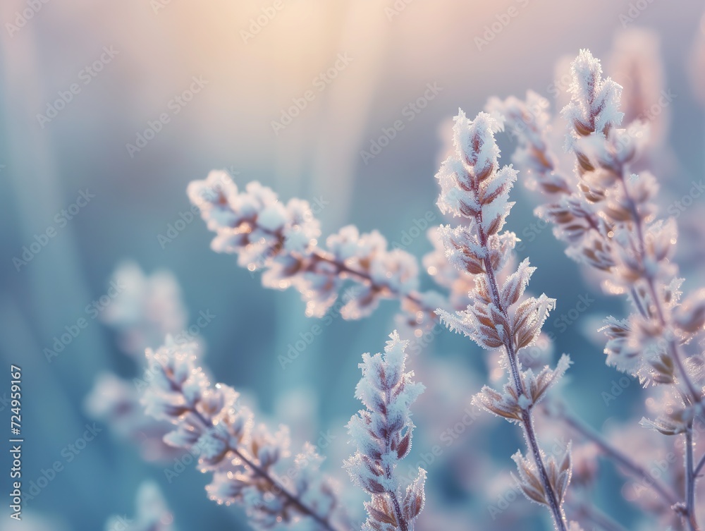 The delicate patterns of frost on a winter morning.