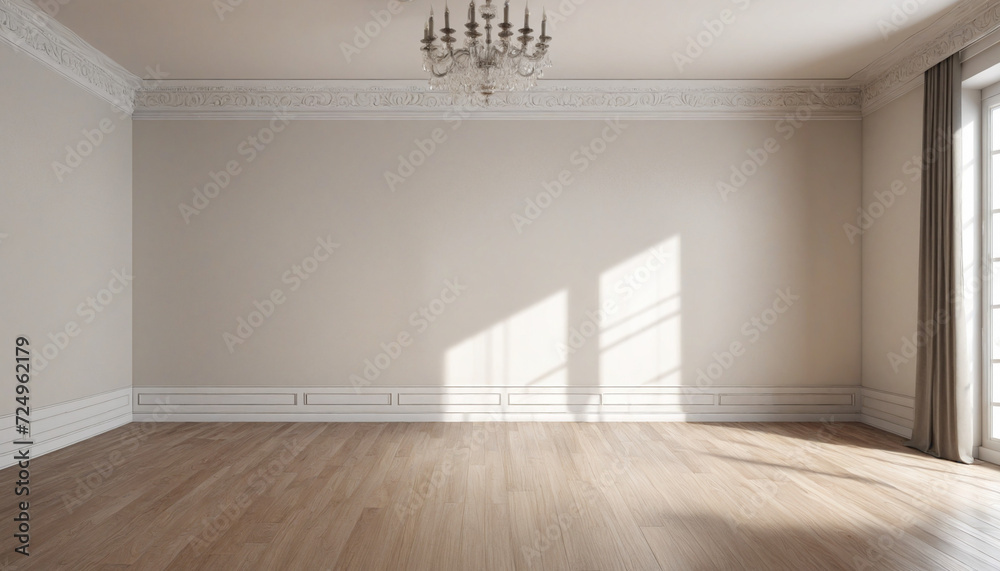 Obraz premium Empty interior room 3d Render. classic interior design . Classic room . front view