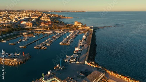 Aerial view of Torre de la Horadada, Pilar de la Horadada, Alicante, Spain