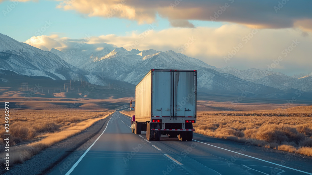 Majestic Truck Journey Through Scenic Beauty Majestic Truck Journey Through Scenic Beauty